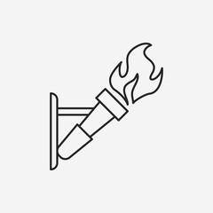 Torch line icon