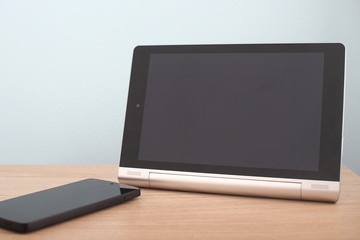 Fototapeta premium Blank tablet and phone