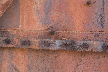 Old rusty metal plate