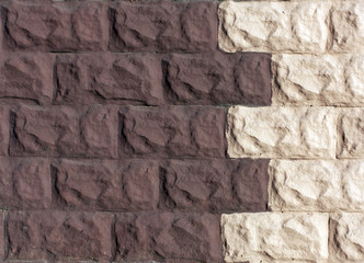 Two color brick stylized wall.