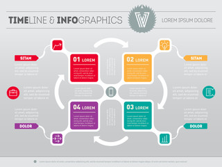 Web Template for circle diagram or presentation. Business infogr