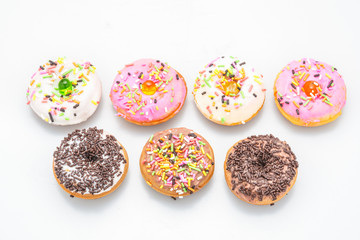 Fresh homemade colorful donuts(mini size)