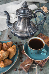 Coffee and croissants