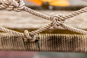Fototapeta premium Rope Knot Texture / Rope Knot / Close-up Rope Knot Revealing Texture