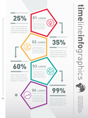 Vector infographic of technology or education process. Web Templ