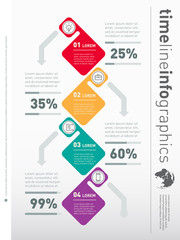 Web Template for vertical diagram or presentation. Business conc