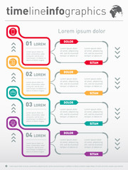 Web Template for diagram or presentation with icons. Business co