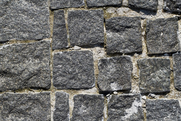 texture strong stone masonry on the track