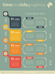 Web Template for vertical diagram or presentation. Business conc