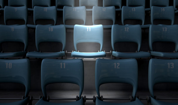 Highlighted Stadium Seat