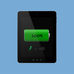 The tablet needs to connect the charge charged