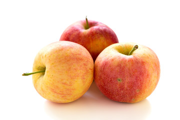 Three ripe apples.