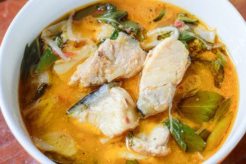 Red curry with fish