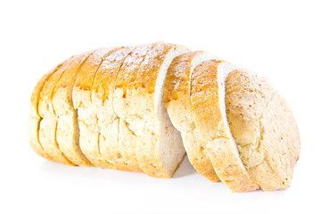 sliced bread isolated on white background