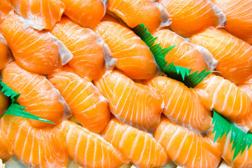 fresh shushi with  salmon