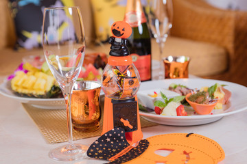 ハロウィンの飾り付け