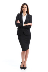 Full body portrait of a confident business woman