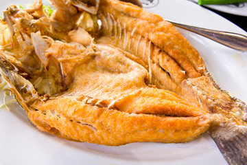 Deep Fried fish, Famouse Thai seafood menu