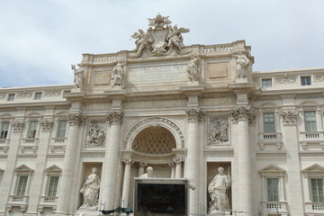 Fototapeta na wymiar View of the Palazzo Poli in Rome, Italy.
