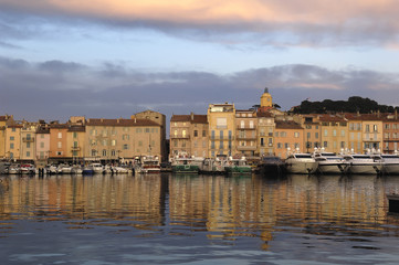 Harbor in Saint Tropez, French Riviera,