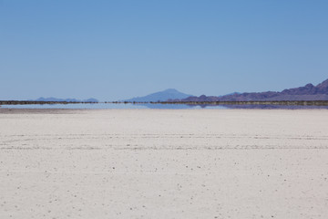 Land with dry and cracked ground. Pampa of El Leoncito