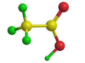 Molecular structure of acetic acid (acetate)