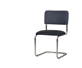 The black cloth office chair isolated 