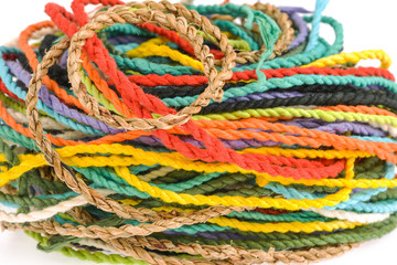 colorful rope  made from mulberry paper