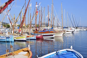 Fototapete Tor Hafen von Sanary-sur-Mer in Frankreich