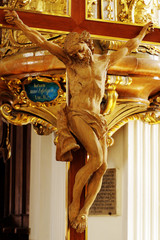 Fototapeta na wymiar jesus on the cross wooden