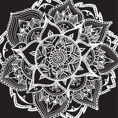 Mandala style abstract flower.