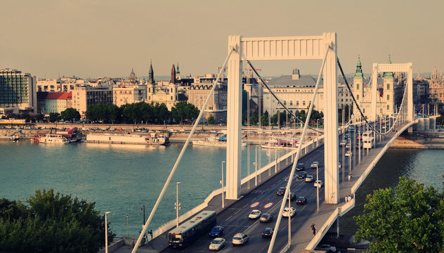Fototapeta Elizabeth bridge in budapest
