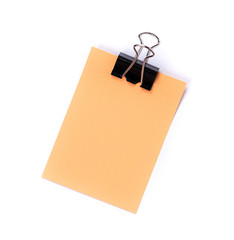 Orange blank paper