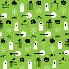 Fototapeta na wymiar halloween ghosts pattern