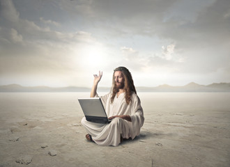 Technological Jesus in the desert