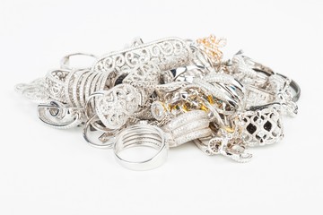 Many fashionable women's jewelry - Stock Image macro.