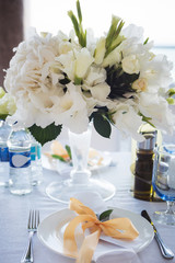 table set for wedding or another catered event dinner