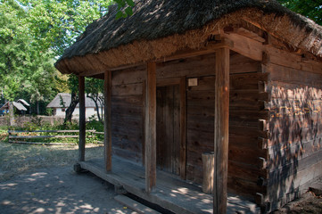 Old wooden storage building from Ukraine.