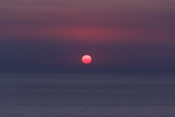 Golden sunset at the sea, summer romance. South resort.