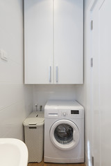 Small laundry room interior