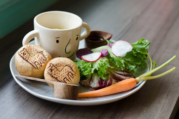Fresh salad with carrot