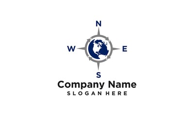 Fototapeta na wymiar compass and globe logos