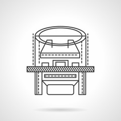 X-ray machine flat line vector icon