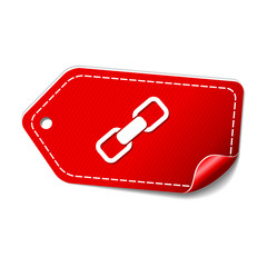 Link Sign Red Vector Icon Design
