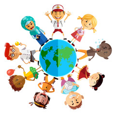 Happy Children Day Illustration
Illustration Of Children Around The World Celebrate World Children Day
