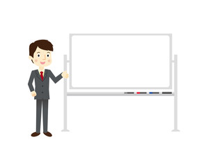 ホワイトボード　男性
