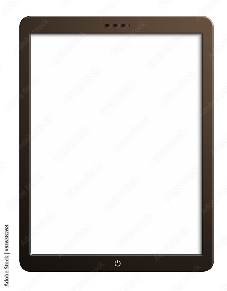 Poster modern computer tablet with blank screen