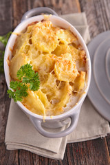 potato gratin with cream and cheese