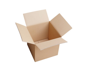 cardboard box isolated on white background