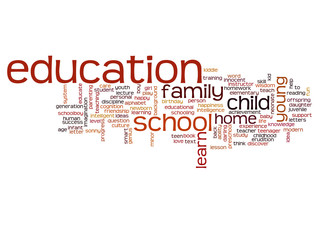 Conceptual education word cloud